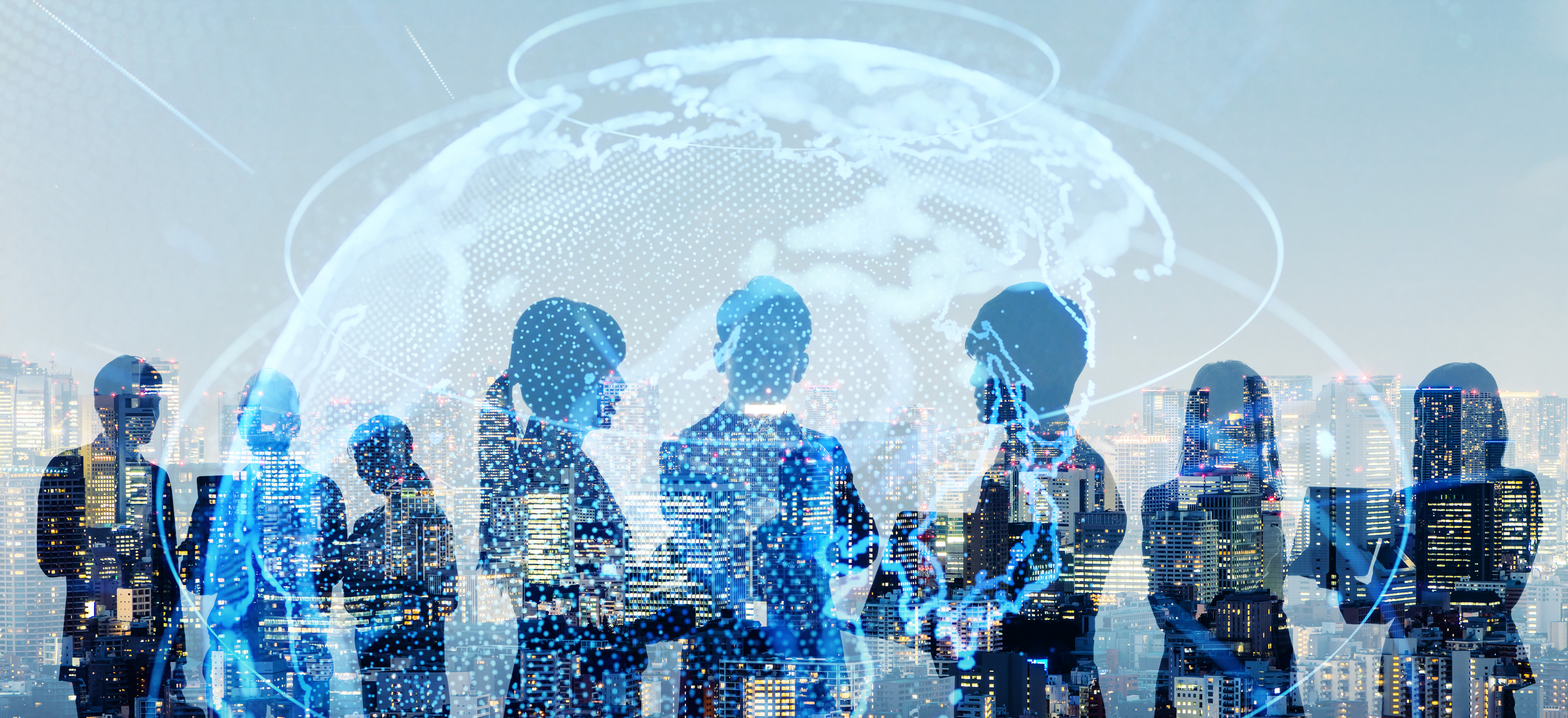 Global communication network concept.